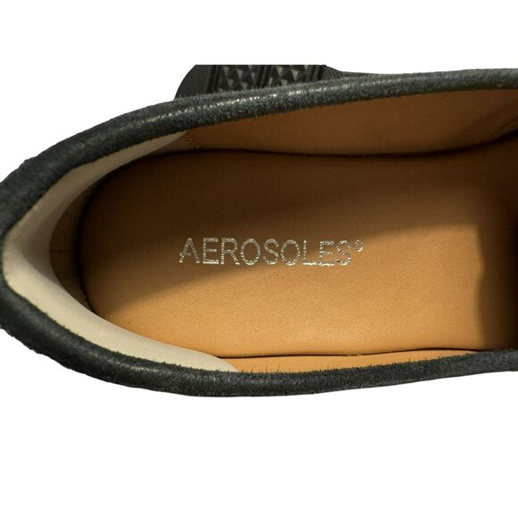 Aerosoles Women's Pen Name Moccasin Loafer Sz 7.5 Black/Ink Suede Slip-On Shoes - Picture 8 of 8